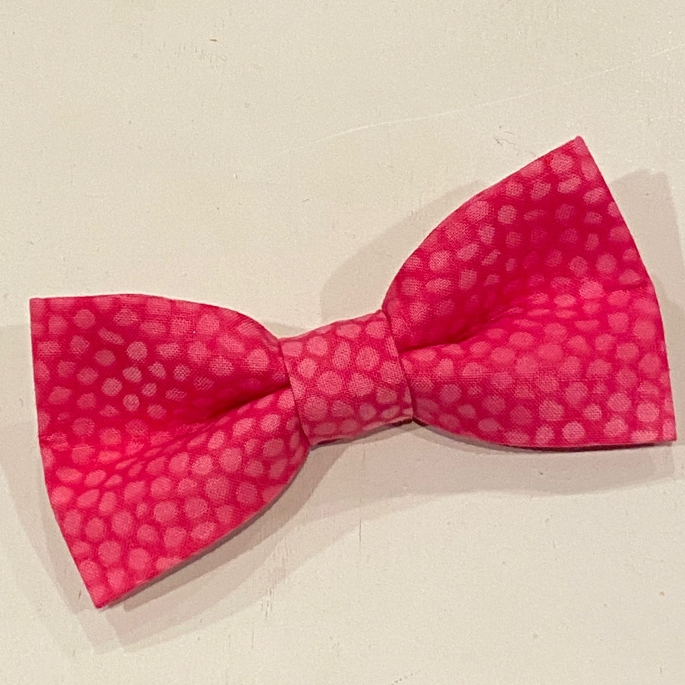 Pet Bowtie in Pink Polka Dots